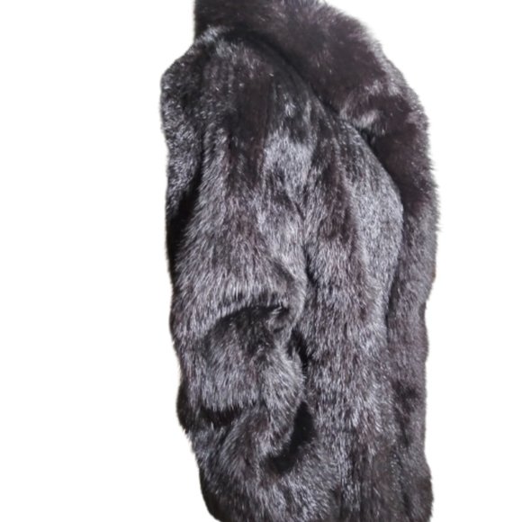 SOLD Garzia Designer Furs Black Fox Fur Coat-US 10 - Picture 5 of 12